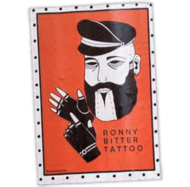 Ronny Bitter Tattoo wanted street sticker