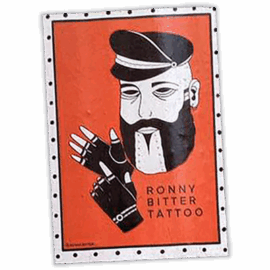 Ronny Bitter Tattoo wanted street sticker