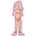 Tiny hands big heart wanted street sticker