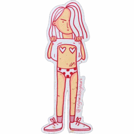 Tiny hands big heart wanted street sticker