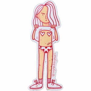 Tiny hands big heart wanted street sticker