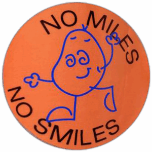 No miles no smiles wanted street sticker