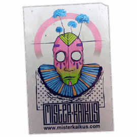 Mister Kaikus wanted street sticker