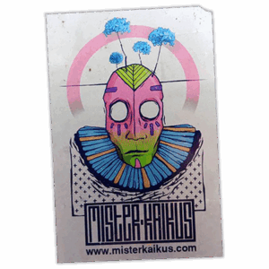 Mister Kaikus wanted street sticker