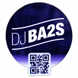 DJ BA2S wanted street sticker