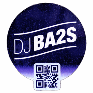 DJ BA2S wanted street sticker