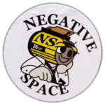 Negative space wanted street sticker