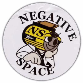 Negative space wanted street sticker