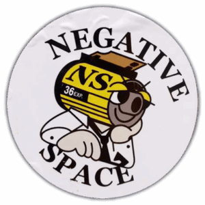 Negative space wanted street sticker