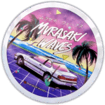 Murasaki Waves wanted street sticker