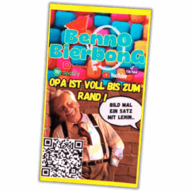 Benno Bierbong wanted street sticker