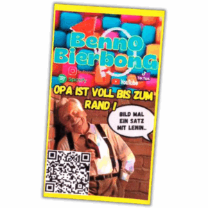 Benno Bierbong wanted street sticker