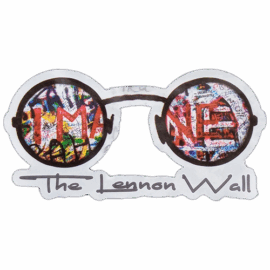 The Lennon Wall wanted street sticker