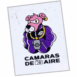 Camaras De Aire wanted street sticker