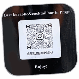 Berlin Bar Praha wanted street sticker