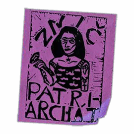 Znič Patriarchát wanted street sticker