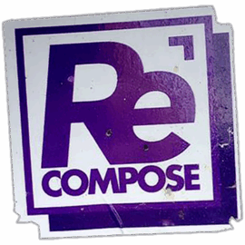 Recompose wanted street sticker