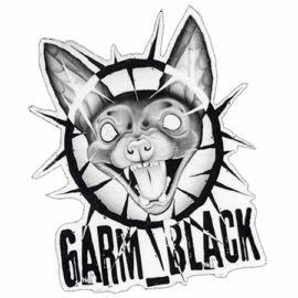 Garm Black wanted street sticker