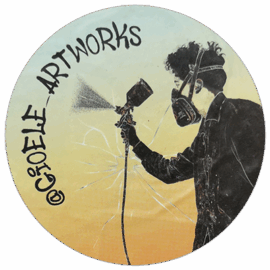Gioele Artworks wanted street sticker