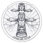 Traveling Totem wanted street sticker