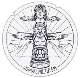 Traveling Totem wanted street sticker