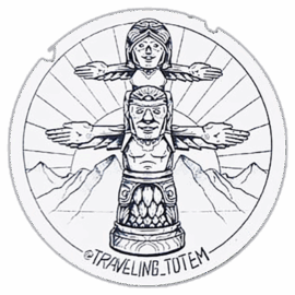 Traveling Totem wanted street sticker