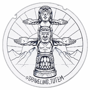 Traveling Totem wanted street sticker