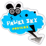 Pawel Sky Posters wanted street sticker