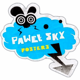Pawel Sky Posters wanted street sticker