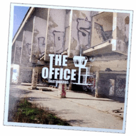 The Office skateboards wanted street sticker