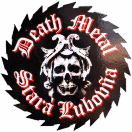 Death Metal Stará Ľubovňa wanted street sticker spotted in Prešov in 2025