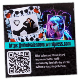 Nikol Valentova Wanted street sticker spotted in Prague in 2025