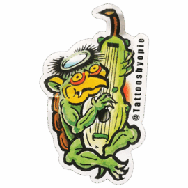 Tattoos by Opie wanted sticker spotted in Bangkok in 2025