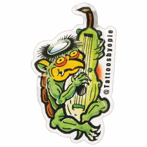 Tattoos by Opie wanted sticker spotted in Bangkok in 2025