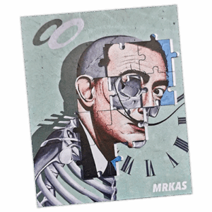 Mrkas wanted street sticker spotted in Bangkok in 2025.