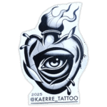 Kaerre Tattoo wanted street sticker spotted in Prague in 2025