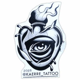 Kaerre Tattoo wanted street sticker spotted in Prague in 2025