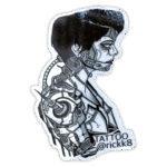 Tattoo Rickk8 wanted street sticker spotted in Prague in 2025
