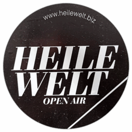 Heile Welt wanted street sticker spotted on Mallorca in 2025.