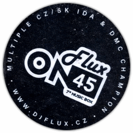 DJ Flux wanted sticker spotted in Prague in 2025
