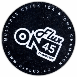 DJ Flux sticker spotted in Prague in 2025