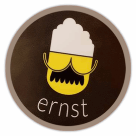 Ernst wanted sticker spotted in Prague in 2025