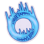 Streetammo wanted sticker spotted in Prague in 2025