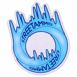 Streetammo wanted sticker spotted in Prague in 2025