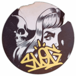 SLOG wanted street sticker spotted in Prague in 2025