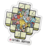 Cultures Creation wanted street sticker spotted in Bangkok in 2025