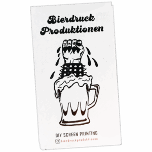Bierdruck Produktionen wanted street sticker spotted in Prague in 2025