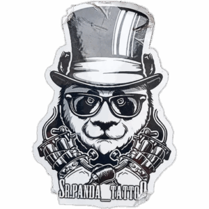 Sr.Panda Tattoo wanted sticker spotted in Prague in 2025