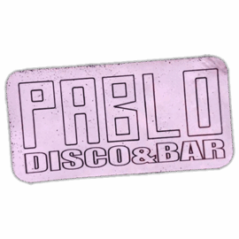 Pablo disco & bar wanted sticker spotted in Prague in 2025