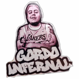 Gordo Infernal wanted sticker spotted in Prague in 2025